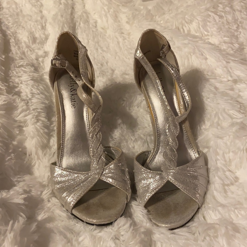 silver heeled sandals
